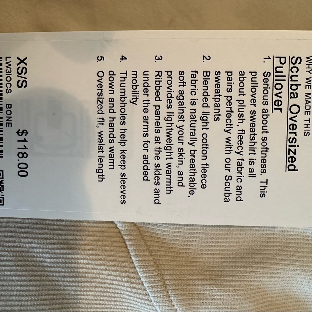 Lululemon Cream Sweatshirt - Picture 4 of 4